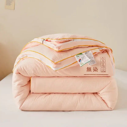 Plush cream cozy soy fiber quilt bedroom bedding