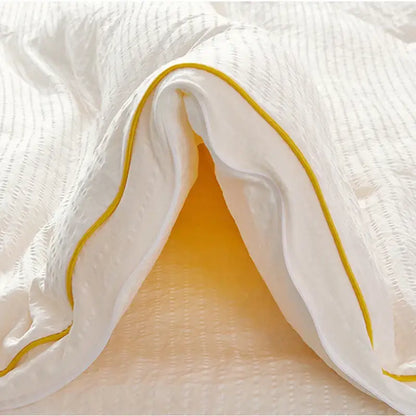 Plush cream cozy soy fiber quilt bedroom bedding