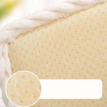 Plush cream lamb’s wool chair cushion dining room comfort