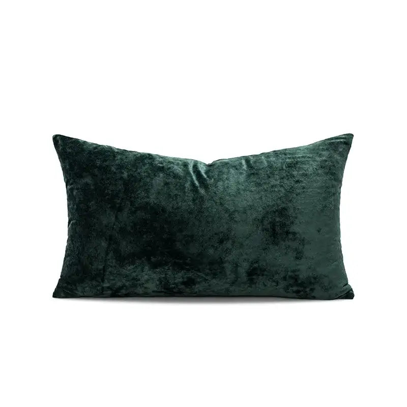 Plush dark grain velvet pillow cover living room decor