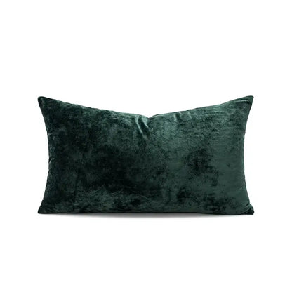 Plush dark grain velvet pillow cover living room decor