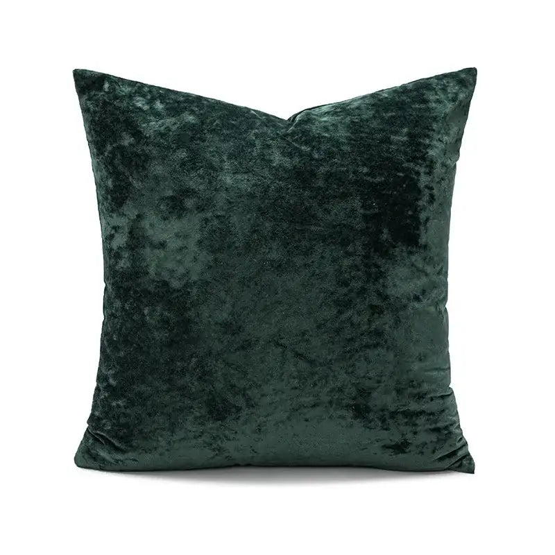 Plush dark grain velvet pillow cover living room decor