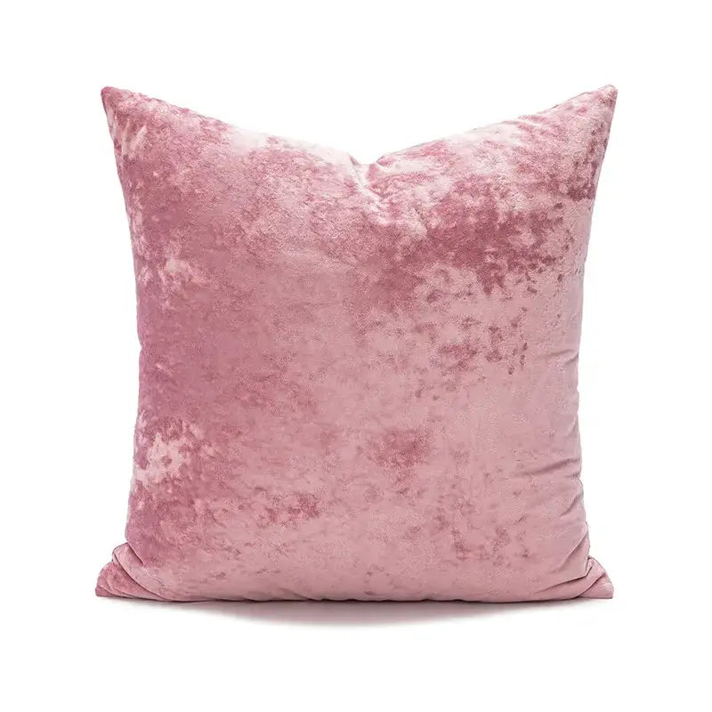 Plush dark grain velvet pillow cover living room decor