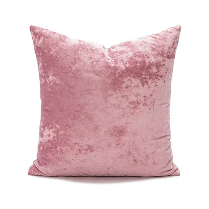 Plush dark grain velvet pillow cover living room decor