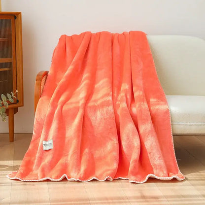 Plush dark gray double-layer warm blanket bedroom throw