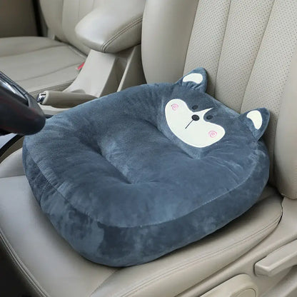 Plush gray cat shark cushion kids room seat pad