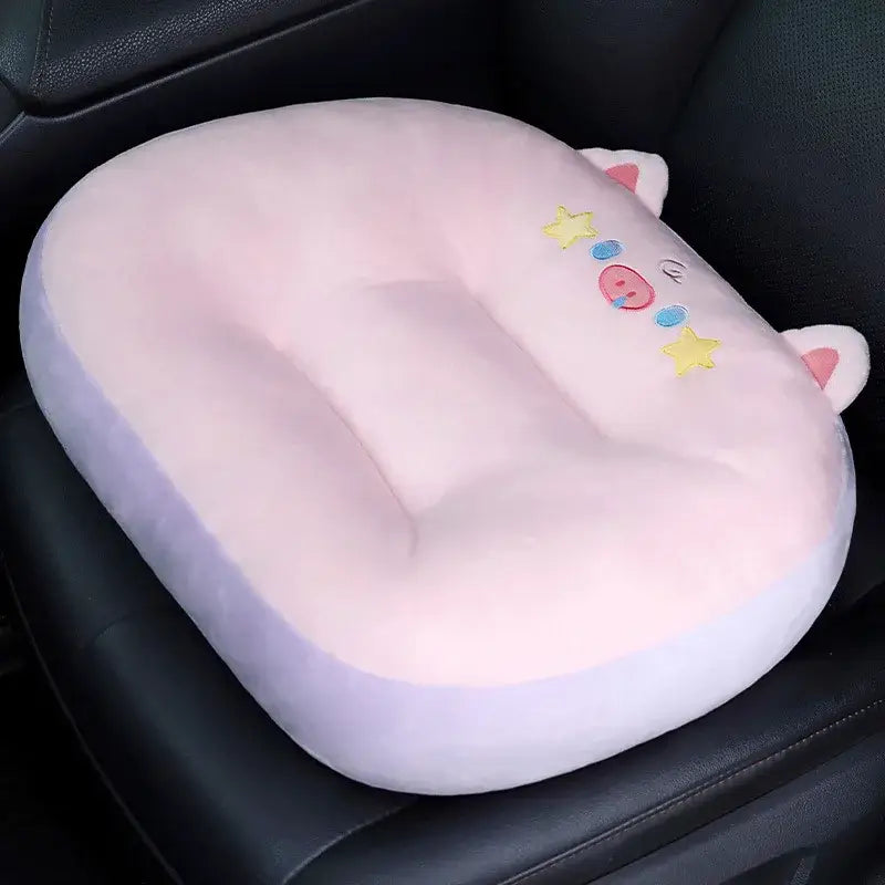Plush gray cat shark cushion kids room seat pad