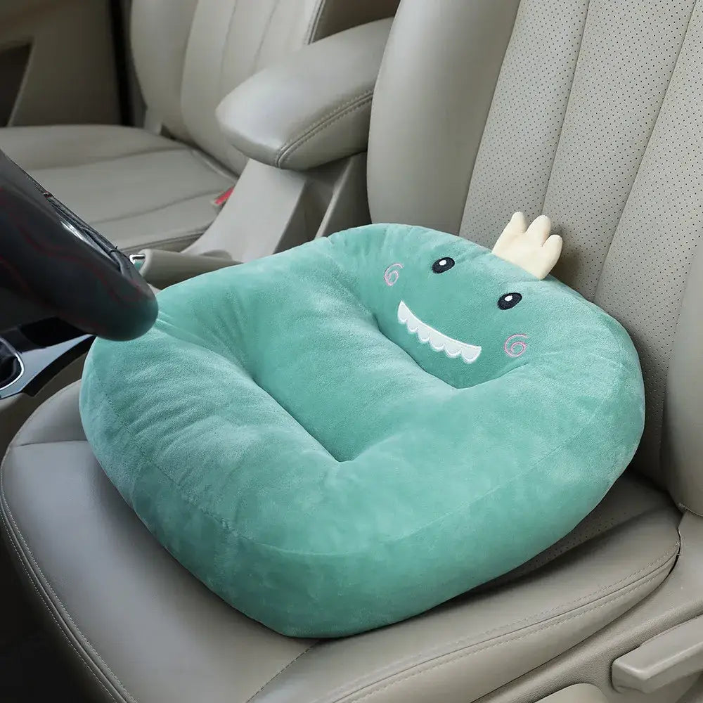Plush gray cat shark cushion kids room seat pad