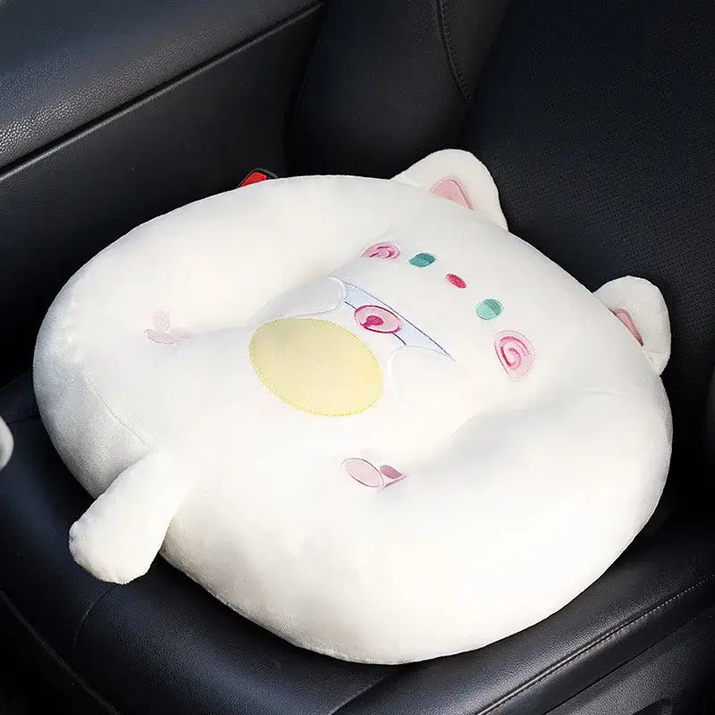 Plush gray cat shark cushion kids room seat pad