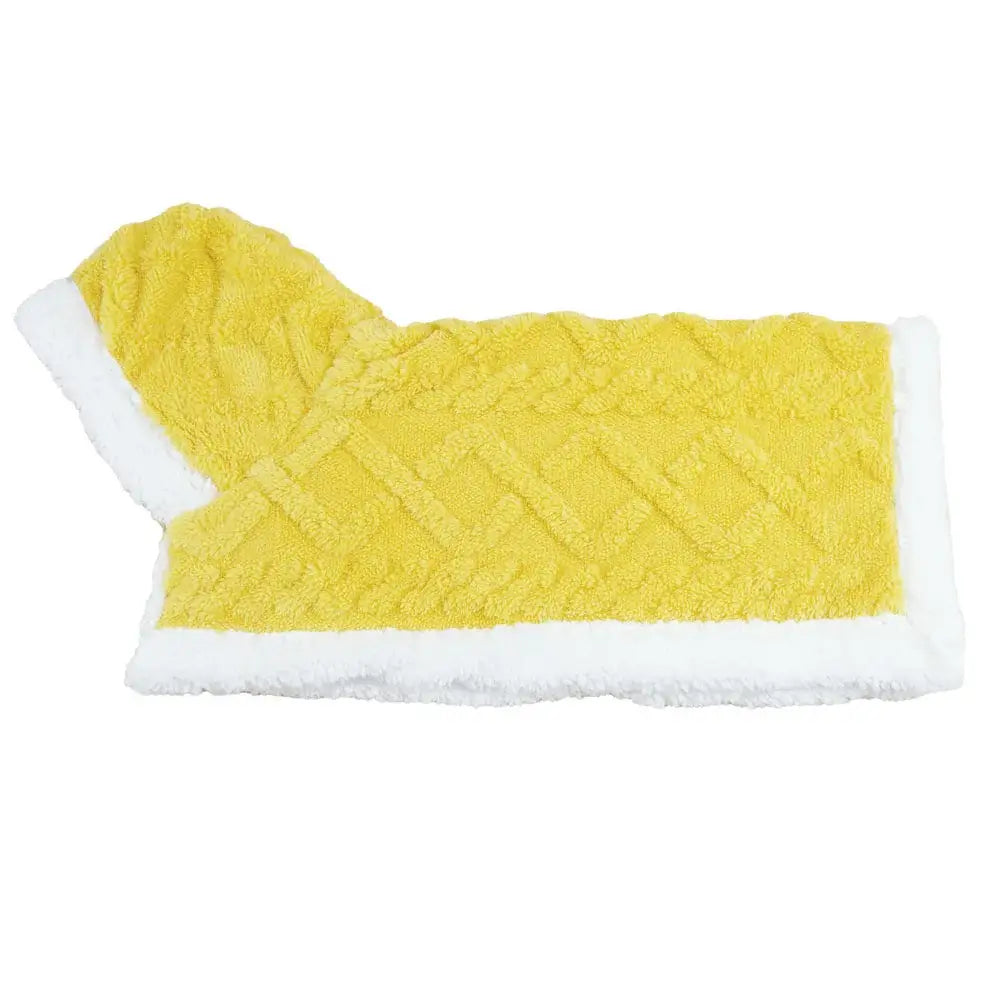 Plush gray & white cozy velvet pet blanket bedroom hooded dog coat