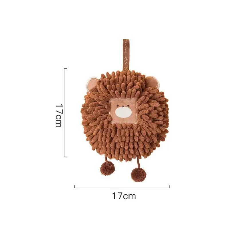 Plush orange & beige cat kitchen hand towel super absorbent microfiber