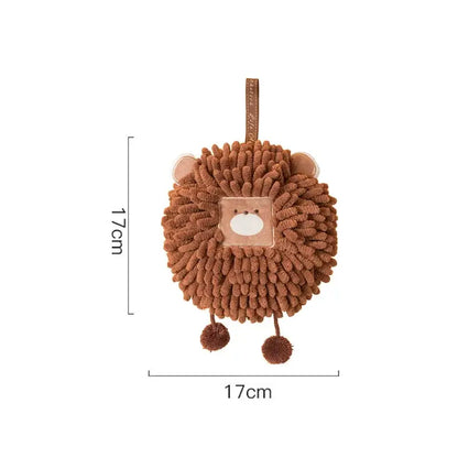 Plush orange & beige cat kitchen hand towel super absorbent microfiber