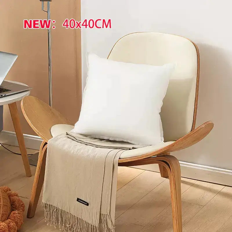 Plush white cotton-padded pillow core living room cushion insert