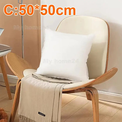 Plush white cotton-padded pillow core living room cushion insert