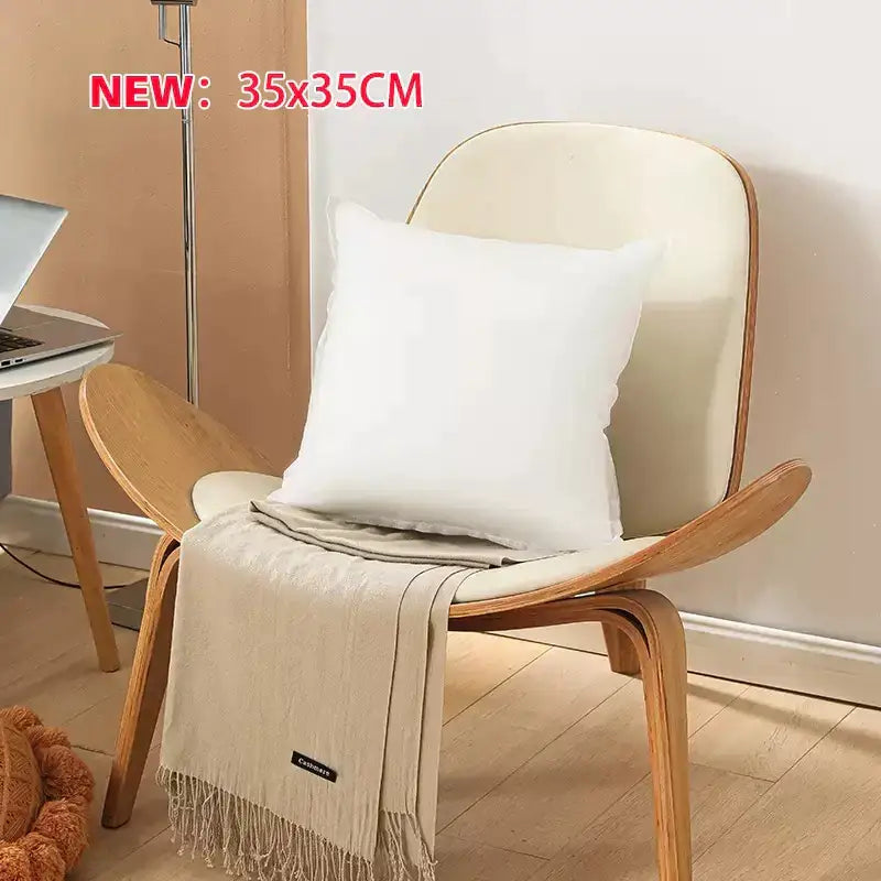 Plush white cotton-padded pillow core living room cushion insert