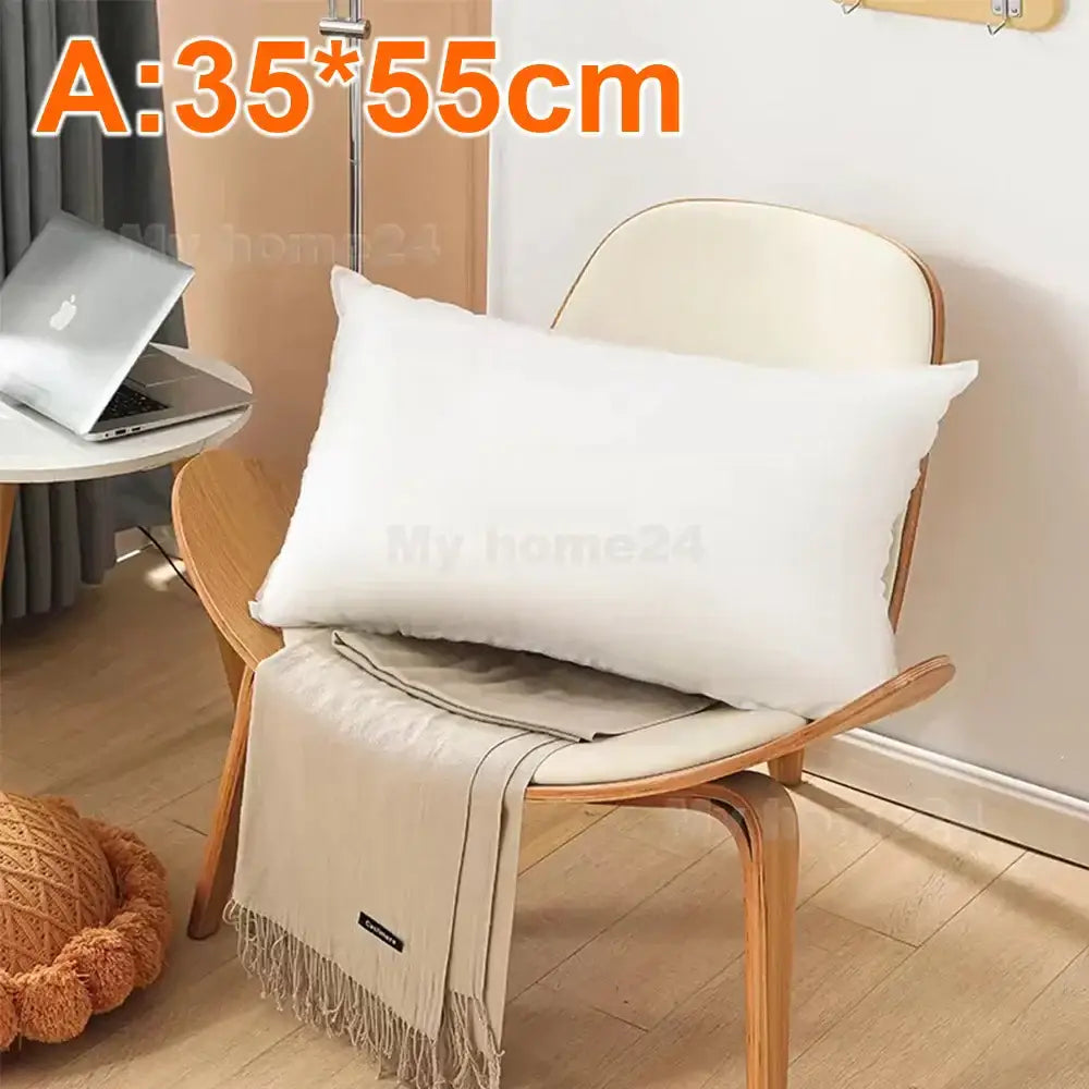 Plush white cotton-padded pillow core living room cushion insert