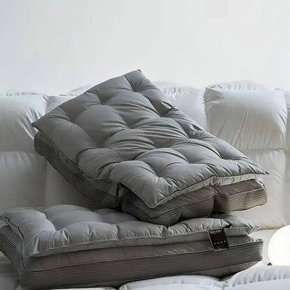 Plush white double layer fiber pillow bedroom quilted neck support