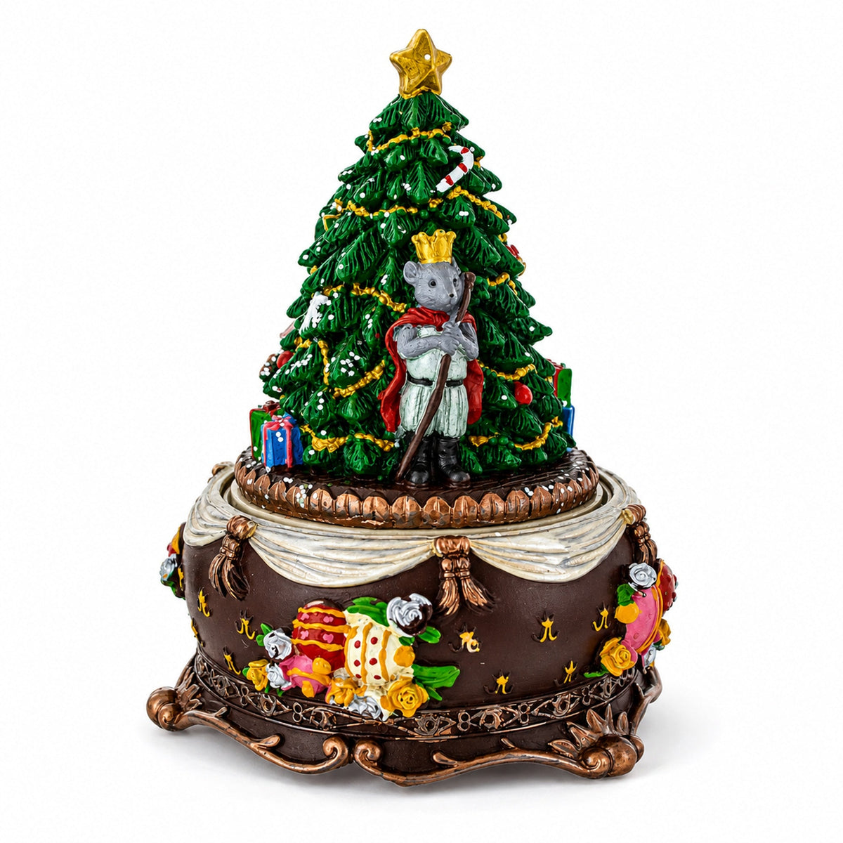 Nutcracker and Ballerina Wind-Up Christmas Musical Figurine