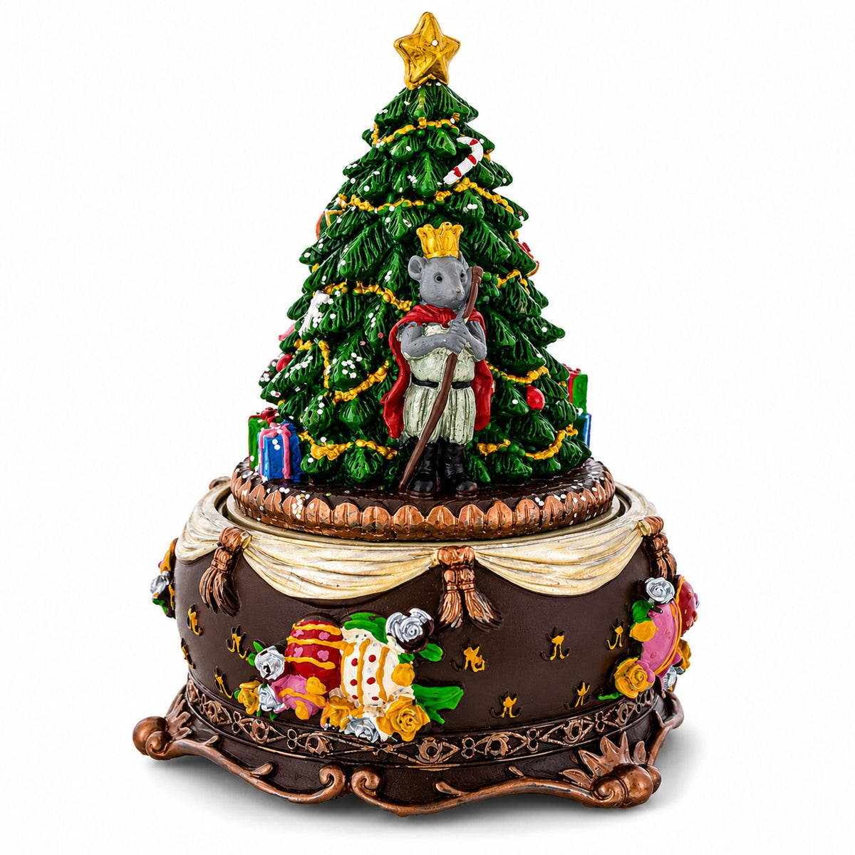 Nutcracker and Ballerina Wind-Up Christmas Musical Figurine