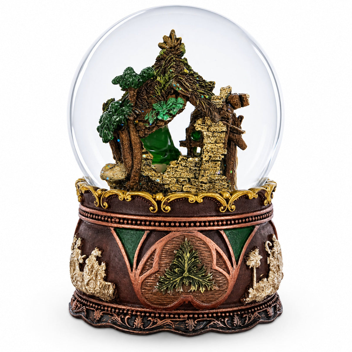 Nativity Serenity Water Snow Globe with "Silent Night" Music Box