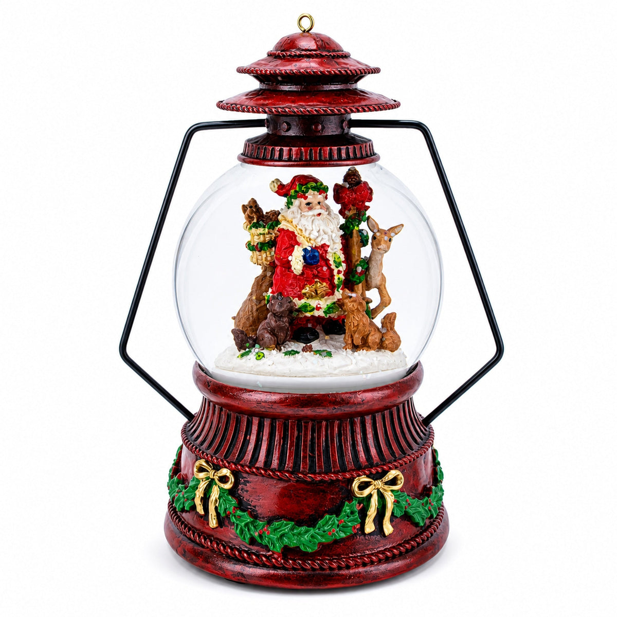 Santa's Wildlife Symphony Illuminated Musical Snow Globe
