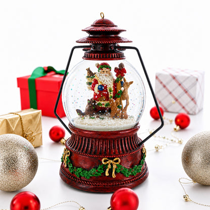 Santa's Wildlife Symphony Illuminated Musical Snow Globe