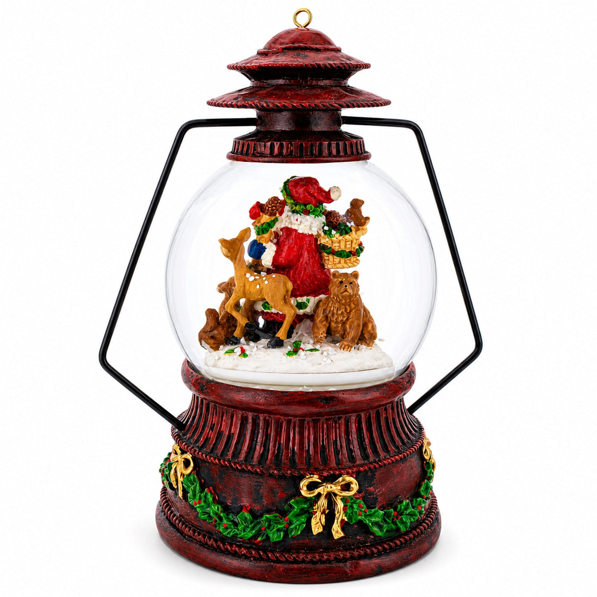 Santa's Wildlife Symphony Illuminated Musical Snow Globe