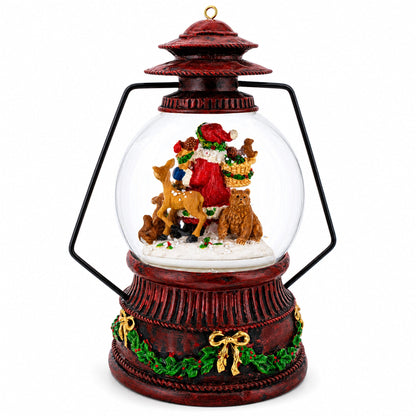 Santa's Wildlife Symphony Illuminated Musical Snow Globe