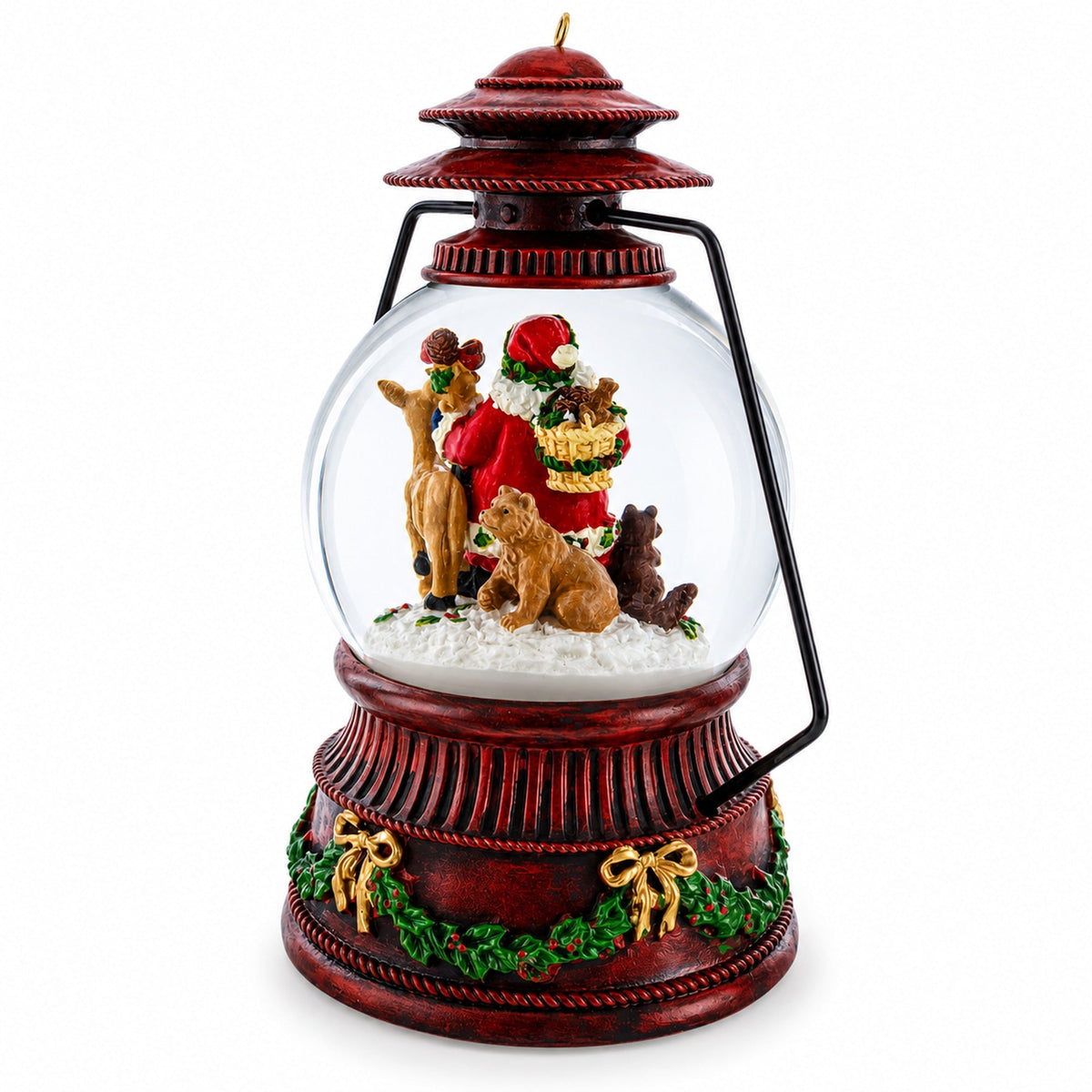 Santa's Wildlife Symphony Illuminated Musical Snow Globe
