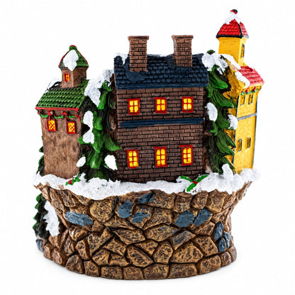 Winter Village Skating Animated Musical Christmas Figurine