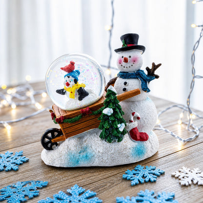 Snowman, Penguin and Cardinal Mini Water Snow Globe