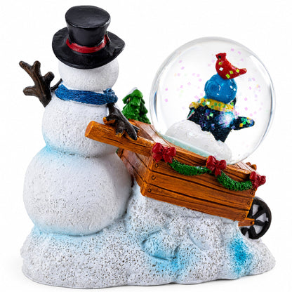 Snowman, Penguin and Cardinal Mini Water Snow Globe