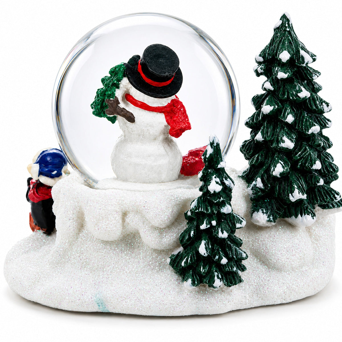 Mini Winter Scene with Polar Bear and Penguins Water Globe