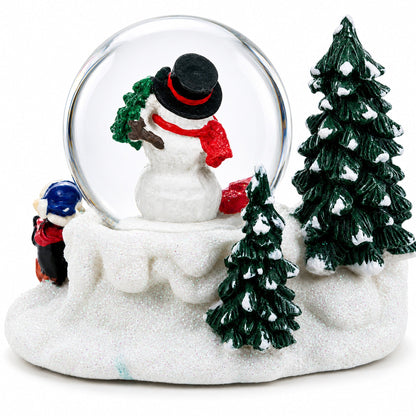 Mini Winter Scene with Polar Bear and Penguins Water Globe