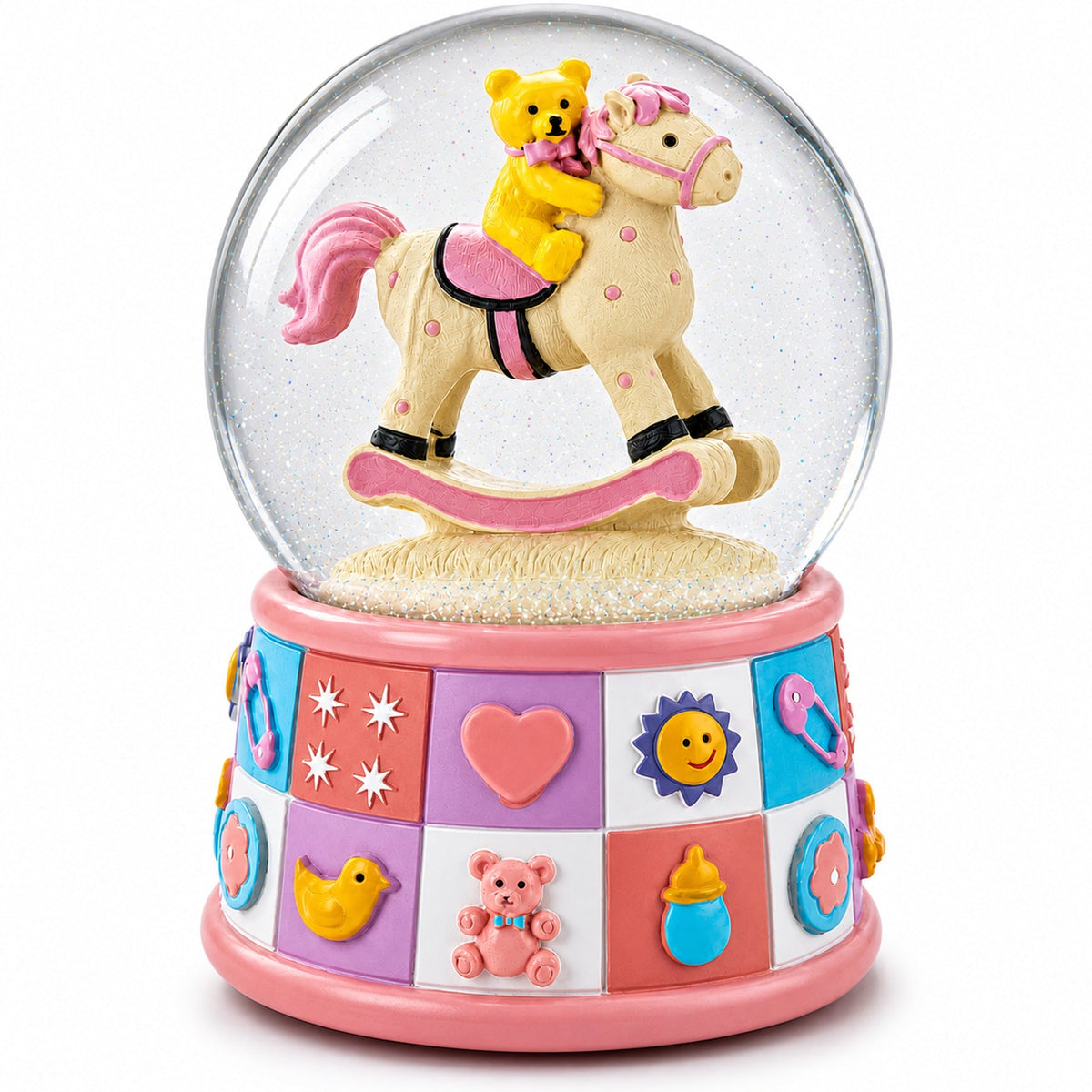 Lullaby Baby Nursery Music Box with Teddy Bear Water Globe