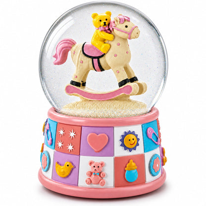 Lullaby Baby Nursery Music Box with Teddy Bear Water Globe