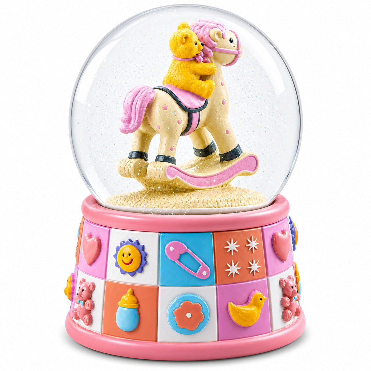 Lullaby Baby Nursery Music Box with Teddy Bear Water Globe