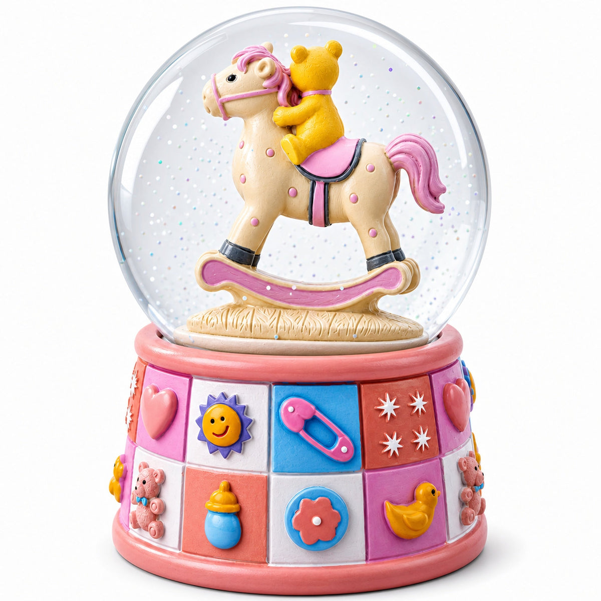 Lullaby Baby Nursery Music Box with Teddy Bear Water Globe