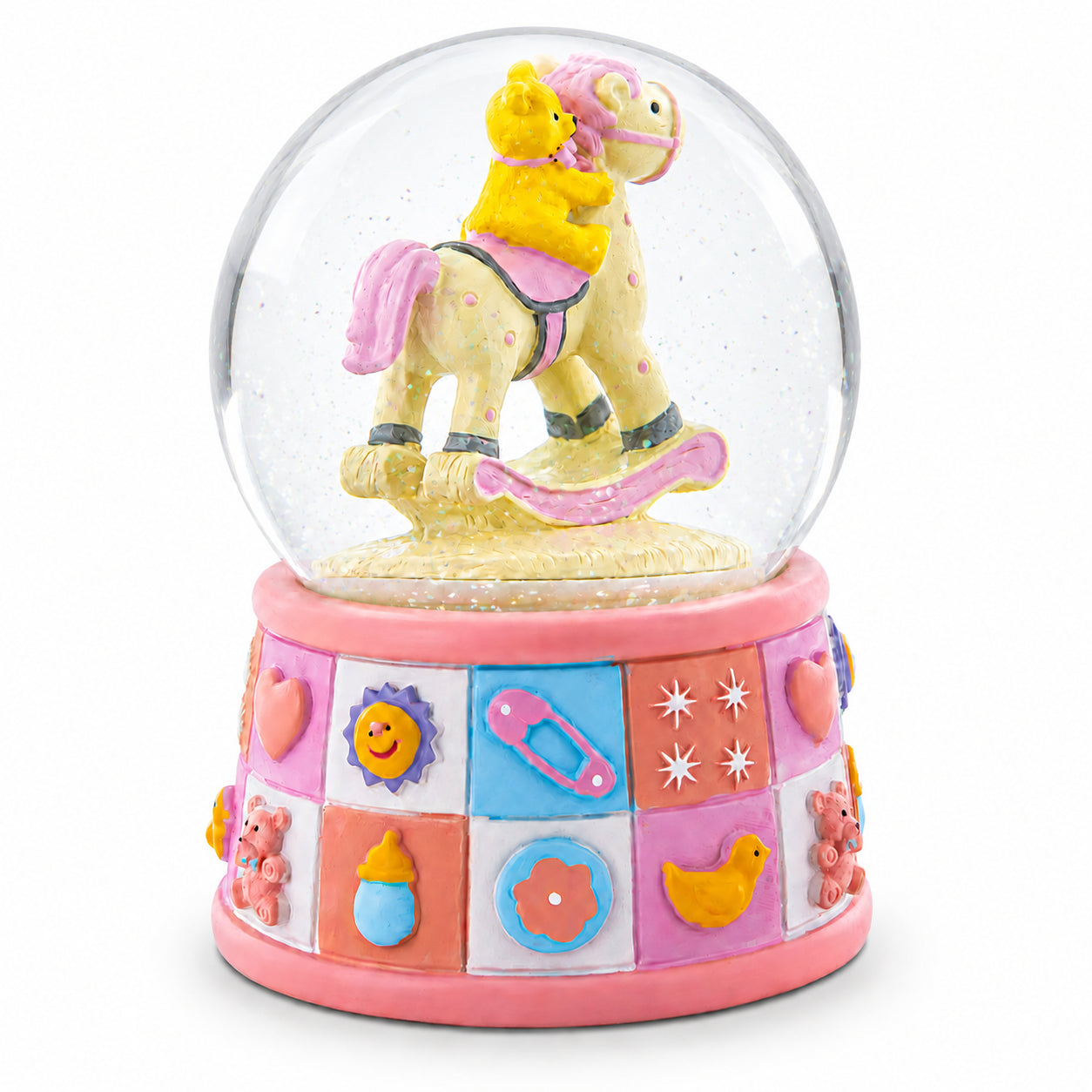 Lullaby Baby Nursery Music Box with Teddy Bear Water Globe