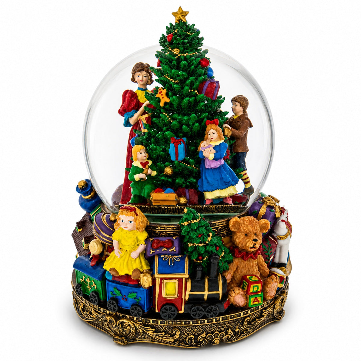 Children Decorating Tree LED Musical Water Snow Globe
