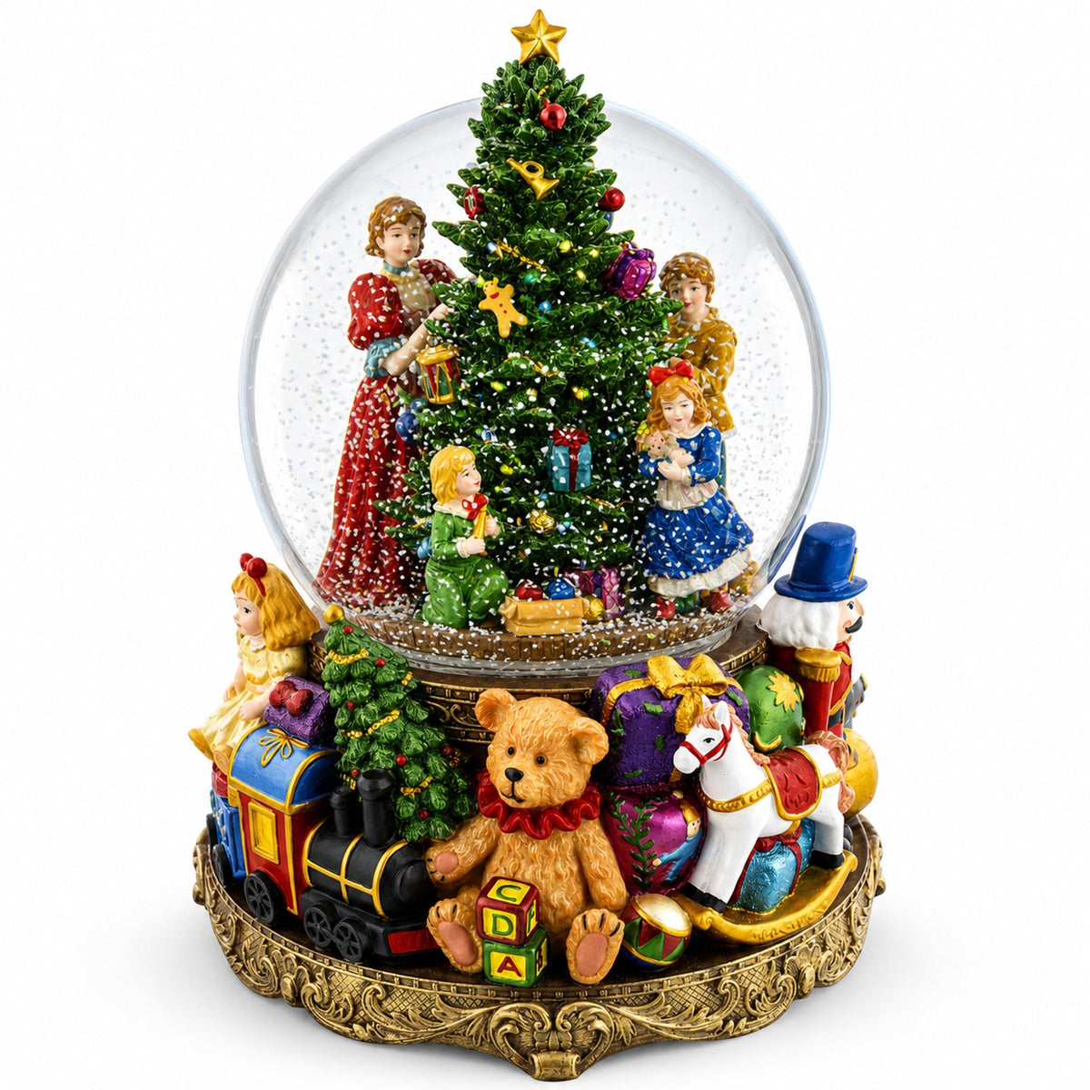Children Decorating Tree LED Musical Water Snow Globe