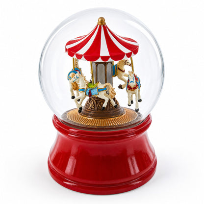 Horses Carousel Melody Spinning Musical Water Globe