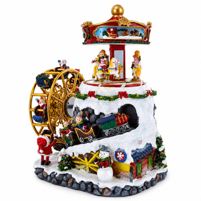 Musical Christmas Figurine with Rotating Motion