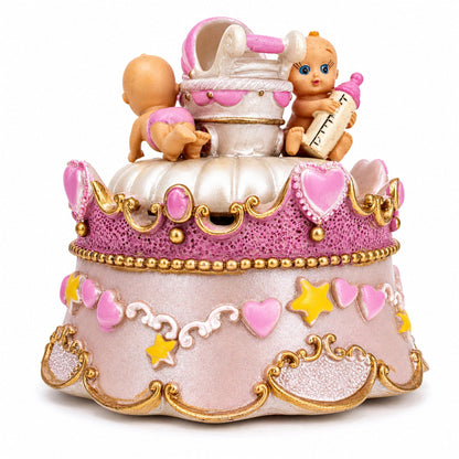Spinning Musical Figurine with Crawling Babies