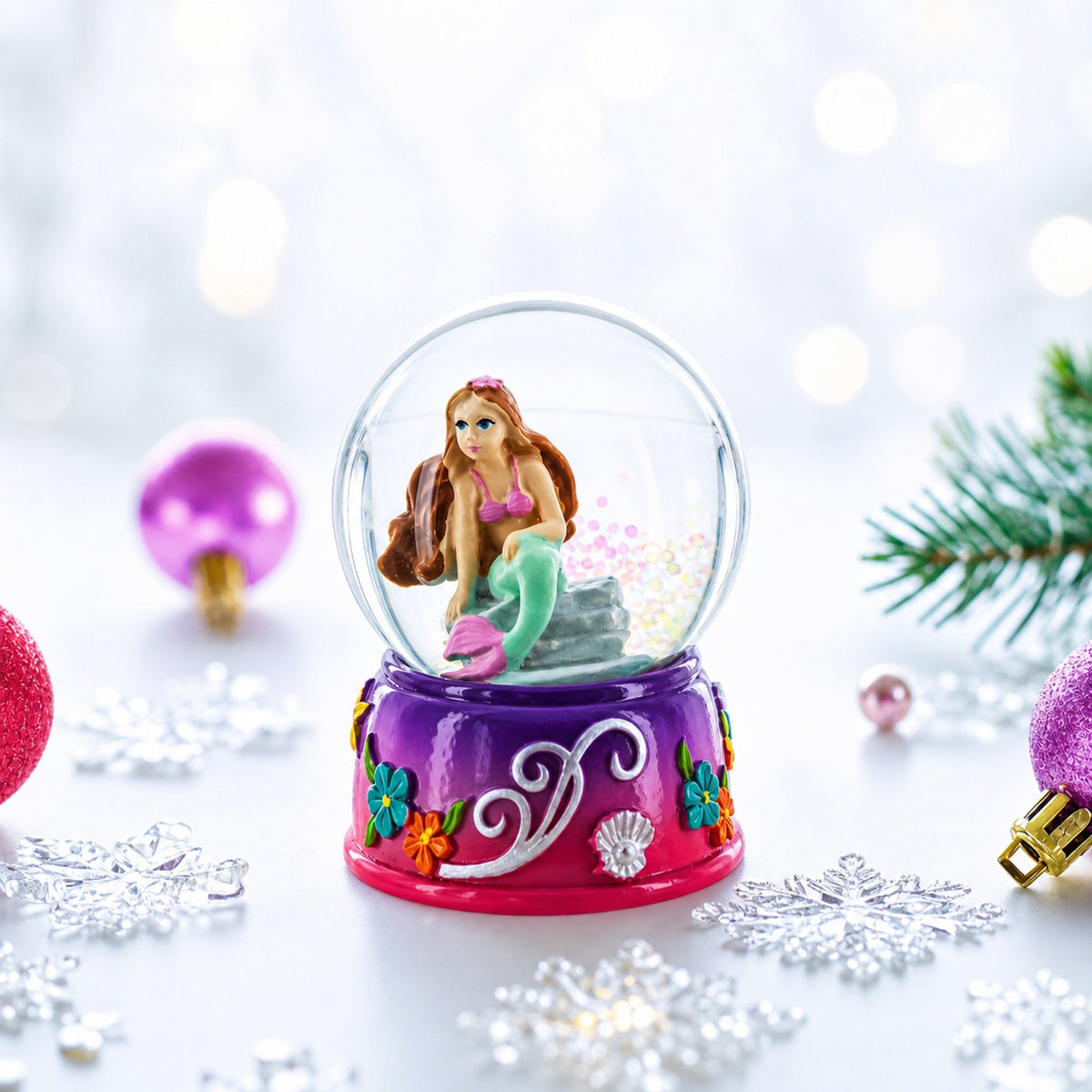 Enchanting Mermaid Oasis Miniature Water Globe