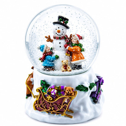 Snowman Embrace Musical Water Snow Globe