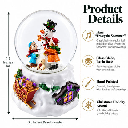 Snowman Embrace Musical Water Snow Globe