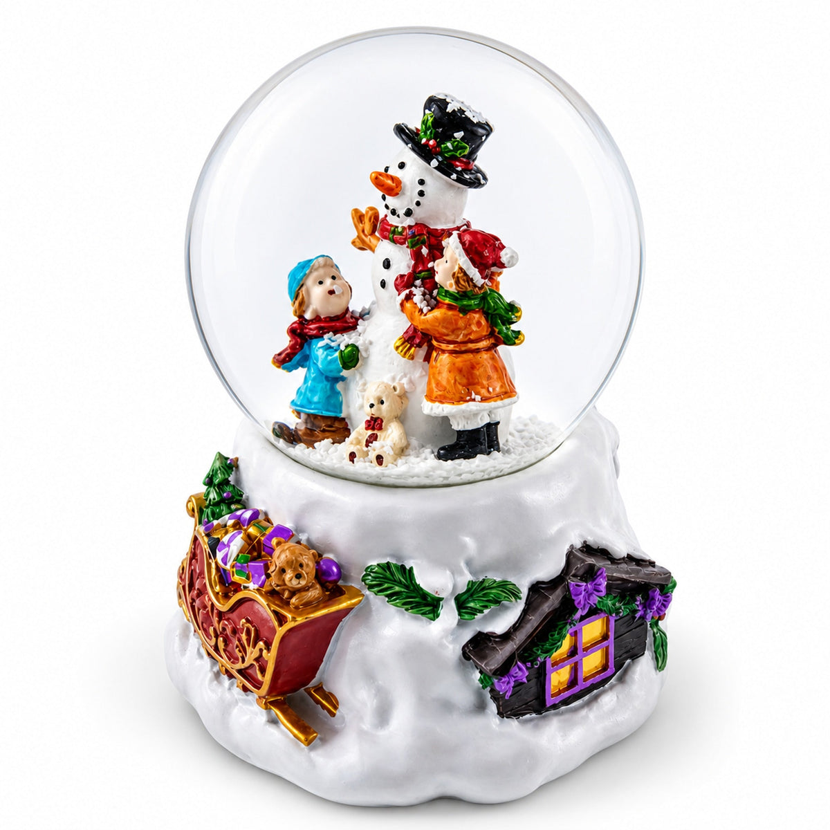 Snowman Embrace Musical Water Snow Globe