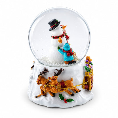 Snowman Embrace Musical Water Snow Globe