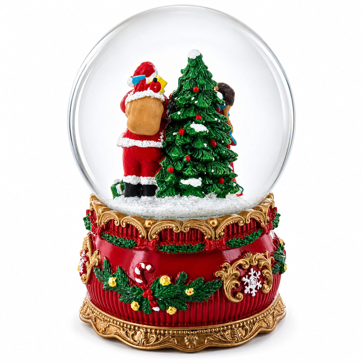 Santa's Gift Giver Musical Snow Water Globe